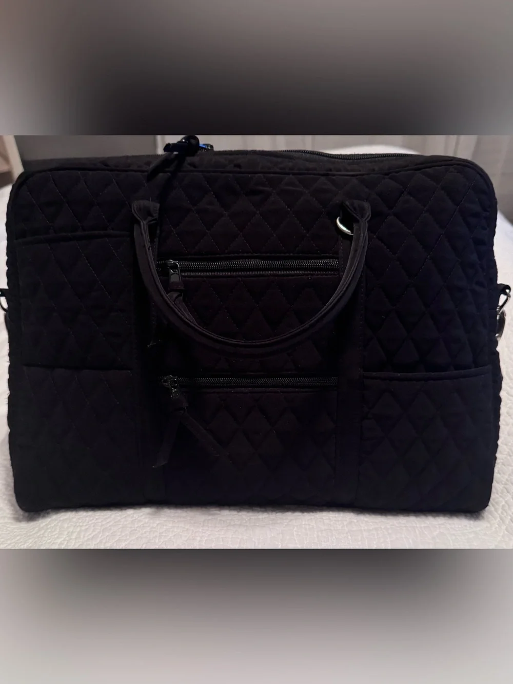 Vera Bradley Black Microfiber Laptop Bag